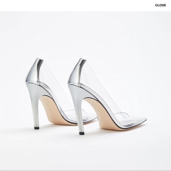 NEW GOOD AMERICAN CINDER-F*CKING-RELLA PUMP in Glass - Picture 6 of 12